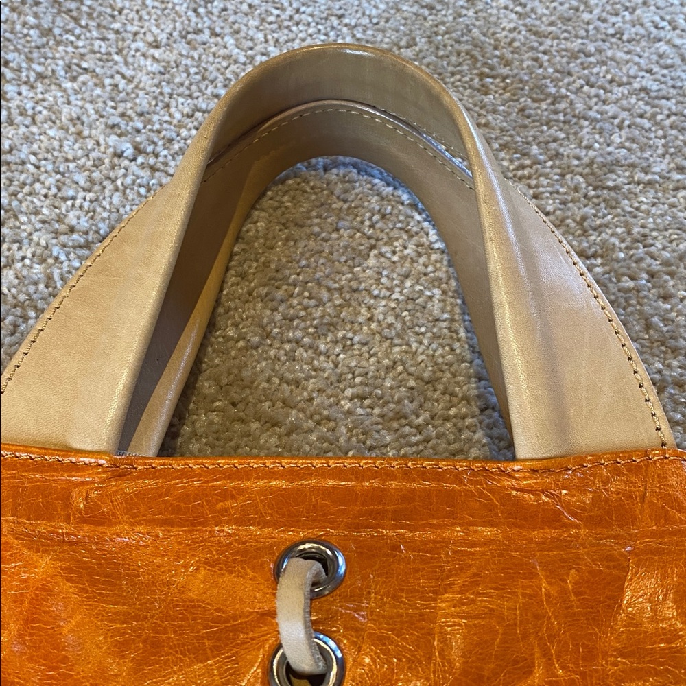 Maurizio Taiuti Leather Italian Purse Orange - Picture 2 of 11